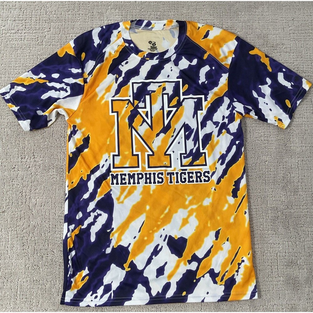 Memphis Tigers Medium Tie-Dye Shirt .Badger Sport Brand.EUC